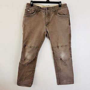Kuhl Vintage Patina Dye Brown Earthy Hiking Working Utility Pants Cargo 38x30